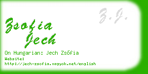 zsofia jech business card